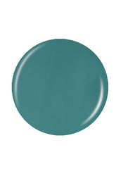 Light creamy blue round shape sample  swatch drop isolated in white background